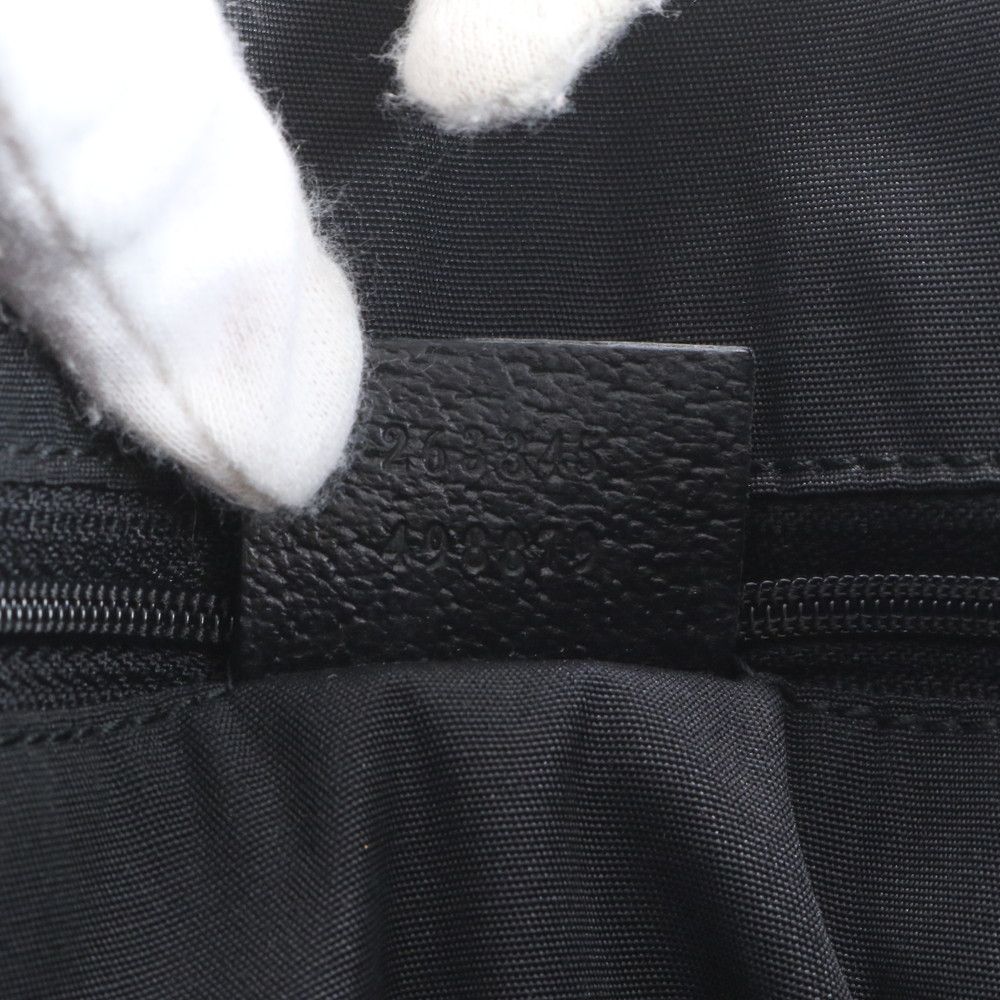 Gucci GG Canvas Leather Tote Shoulder Black — view 9