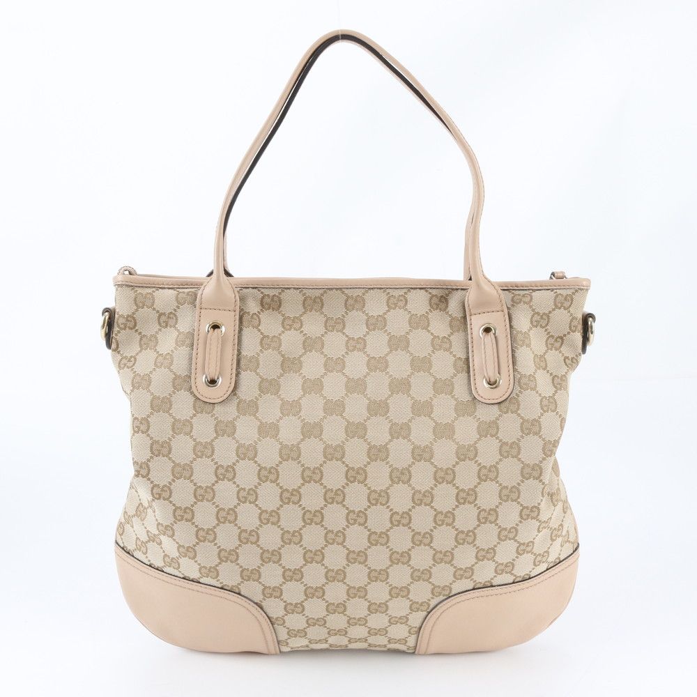 Gucci GG Canvas Prince Leather Tote Shoulder — view 3