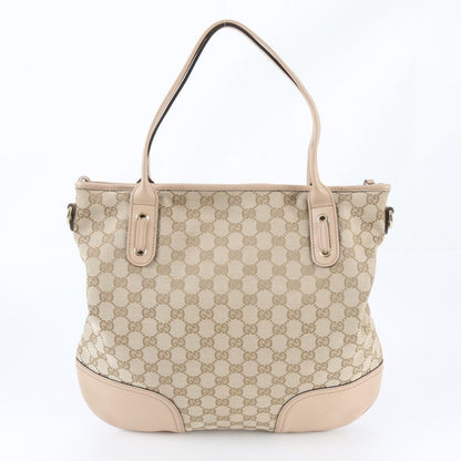 Gucci GG Canvas Prince Leather Tote Shoulder — view 3