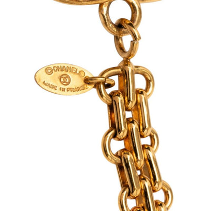 Chanel CC Logo Quilted Key Holder Charm Chain Gold Plated — view 3