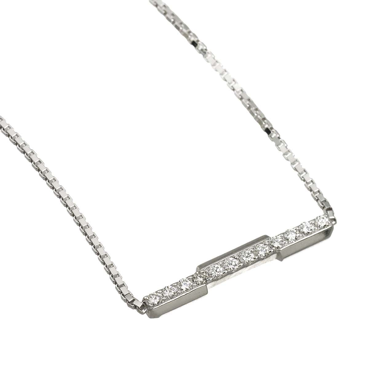 Gucci Link to Love Diamond Necklace 45 cm 18k WG White Gold — view 3