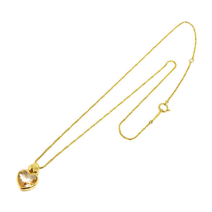 Saint Laurent Quartz Heart Necklace 40 cm 18k YG Yellow Gold — view 2