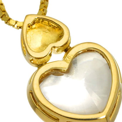 Saint Laurent Quartz Heart Necklace 40 cm 18k YG Yellow Gold — view 4