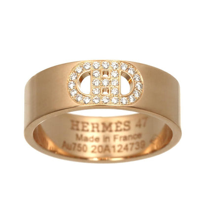 Hermes D'ancre 47 Ring Diamond 18k PG Pink Gold 750 Dunkle — view 2