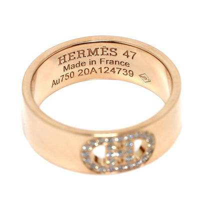 Hermes D'ancre 47 Ring Diamond 18k PG Pink Gold 750 Dunkle — view 3