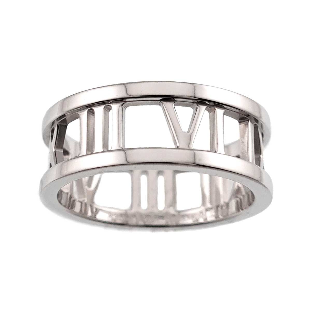 Tiffany & Co Atlas Open Ring 18k WG White Gold 750 — view 2