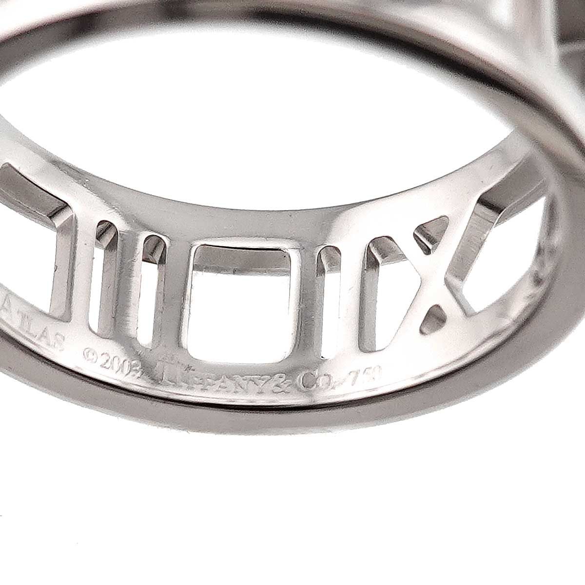 Tiffany & Co Atlas Open Ring 18k WG White Gold 750 — view 4