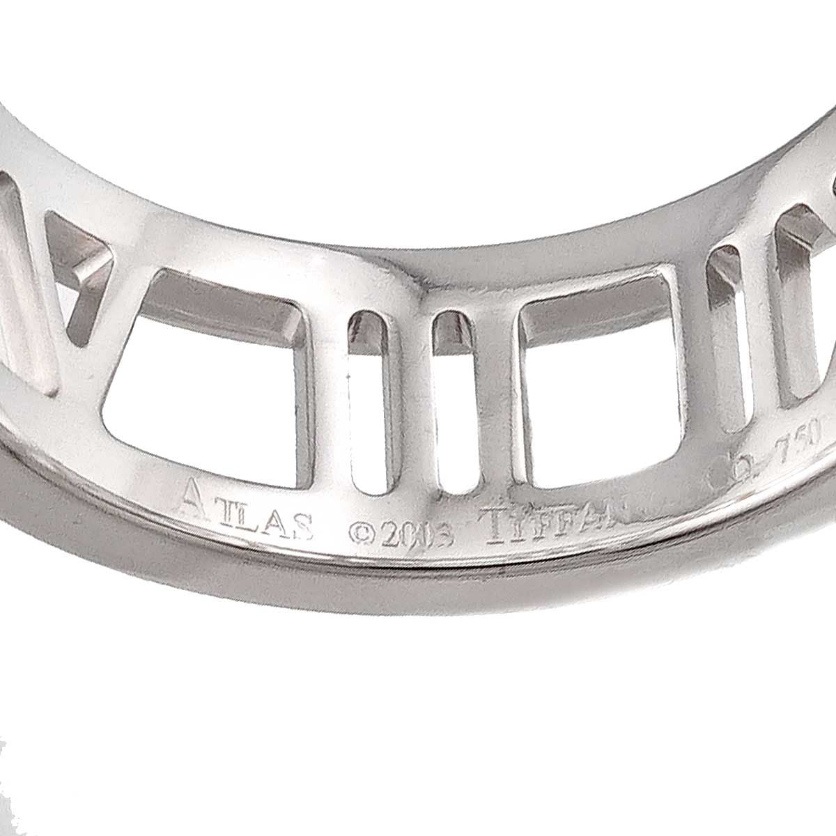 Tiffany & Co Atlas Open Ring 18k WG White Gold 750 — view 3