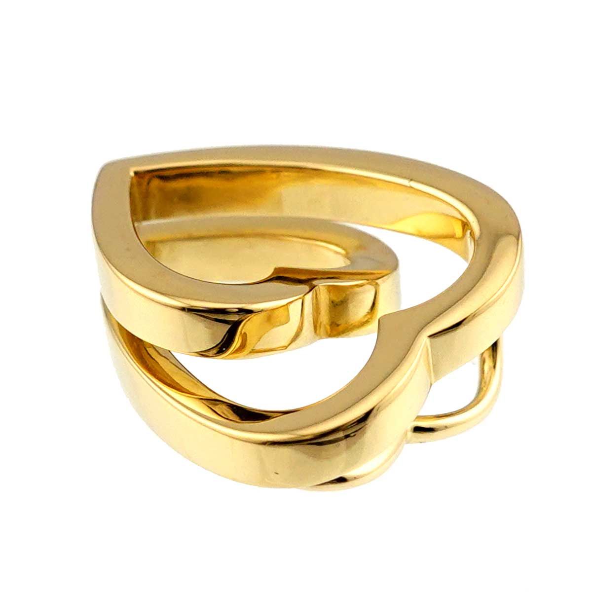 Cartier Interlace Heart Pendant Top 18k YG Yellow Gold — view 3