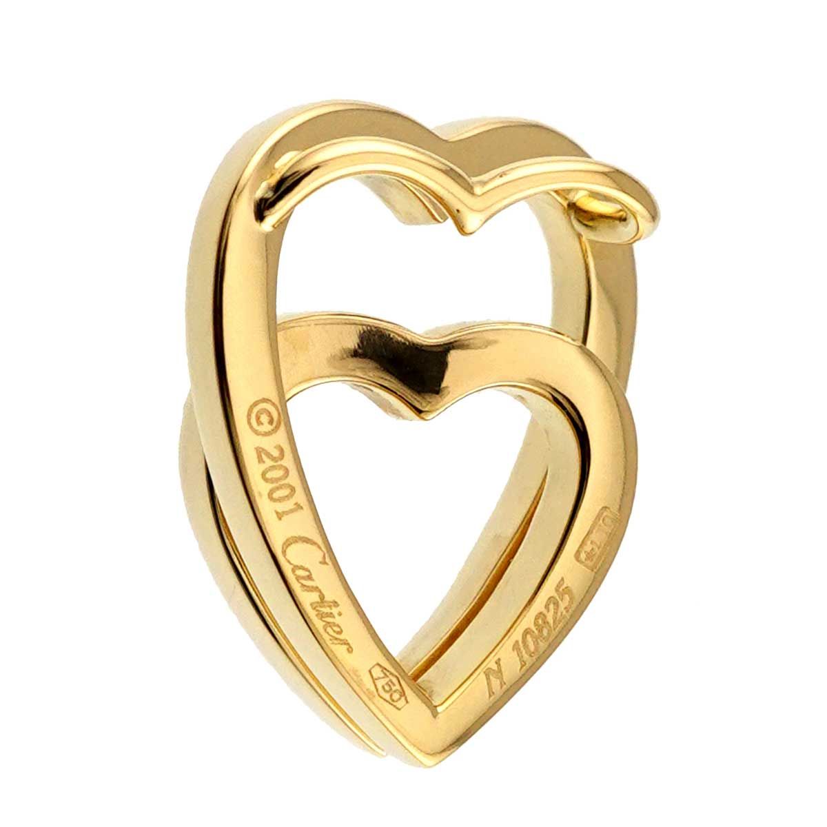 Cartier Interlace Heart Pendant Top 18k YG Yellow Gold — view 4