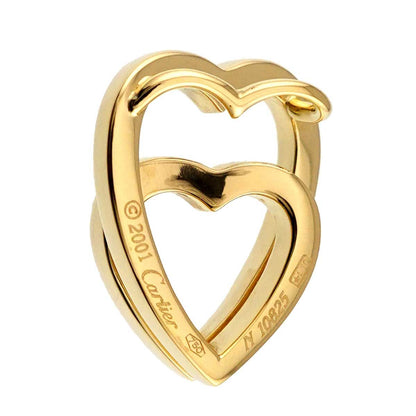 Cartier Interlace Heart Pendant Top 18k YG Yellow Gold — view 4