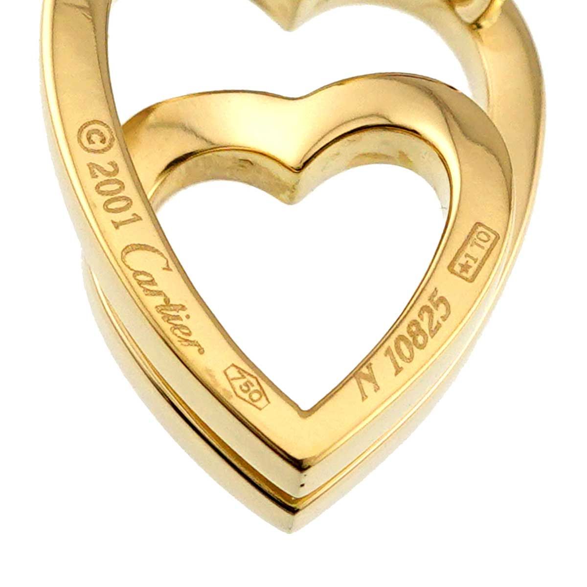 Cartier Interlace Heart Pendant Top 18k YG Yellow Gold — view 5