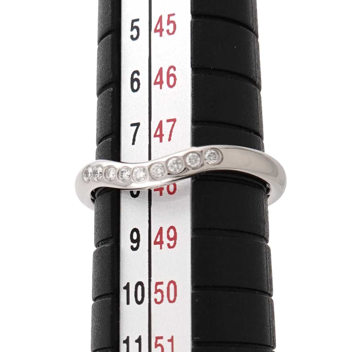Tiffany & Co Curved Band Ring Diamond Pt Platinum — view 6