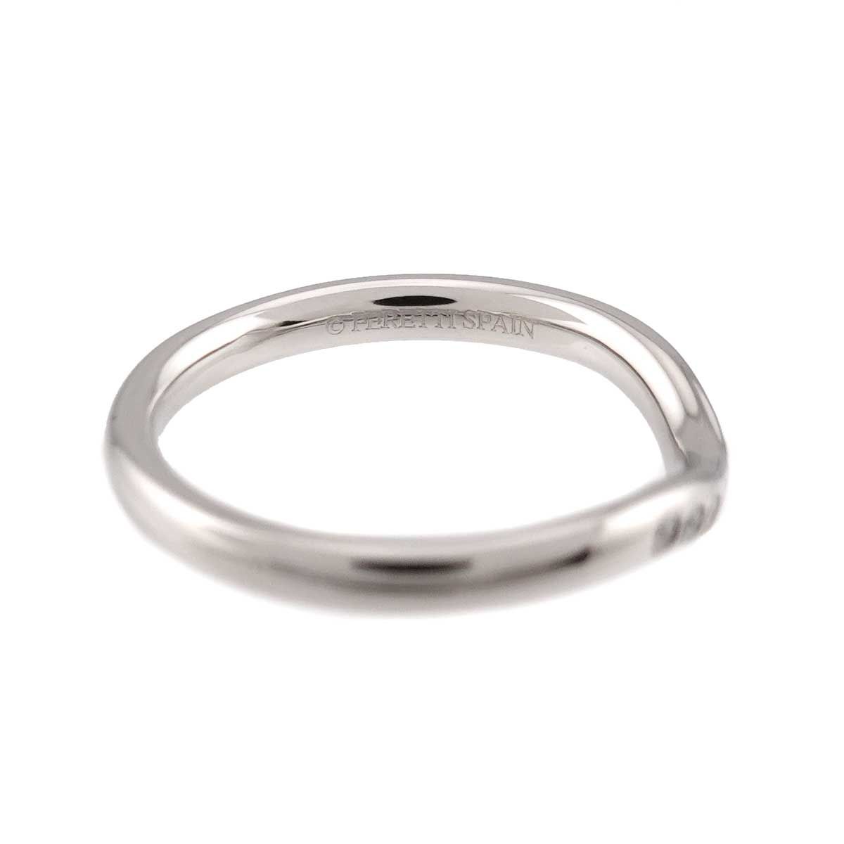 Tiffany & Co Curved Band Ring Diamond Pt Platinum — view 4