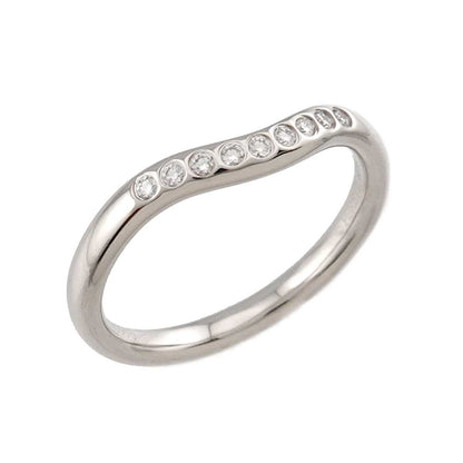 Tiffany & Co Curved Band Ring Diamond Pt Platinum — view 5