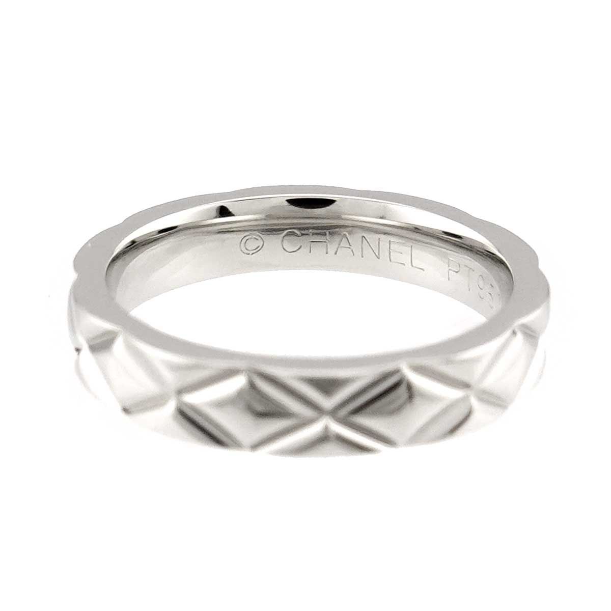 Chanel Quilted 48 Ring Pt Platinum — view 3