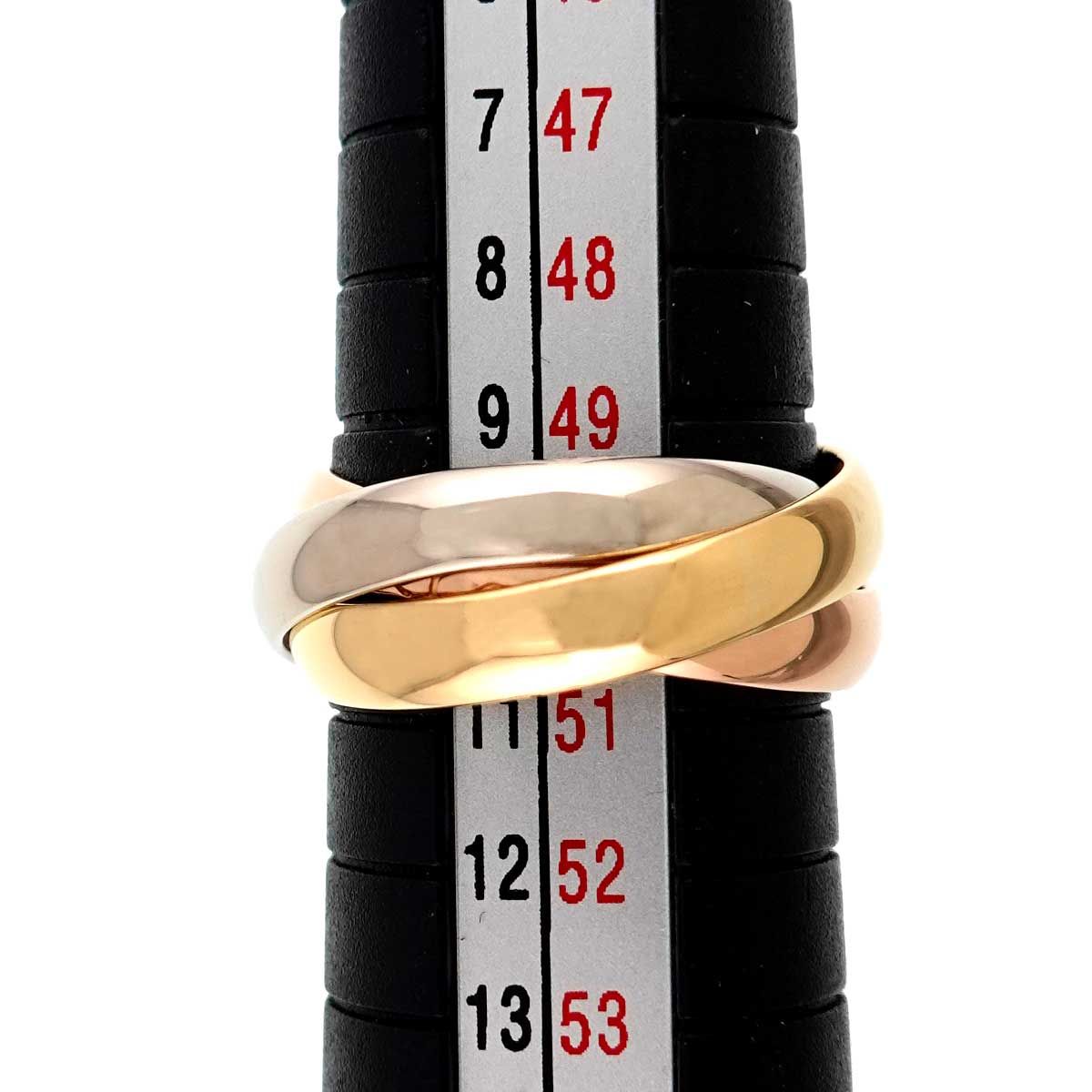 Cartier Trinity 50 Ring 18k YG WG PG Triple Strand Suri Gold 750 — view 6