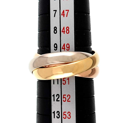 Cartier Trinity 50 Ring 18k YG WG PG Triple Strand Suri Gold 750 — view 6