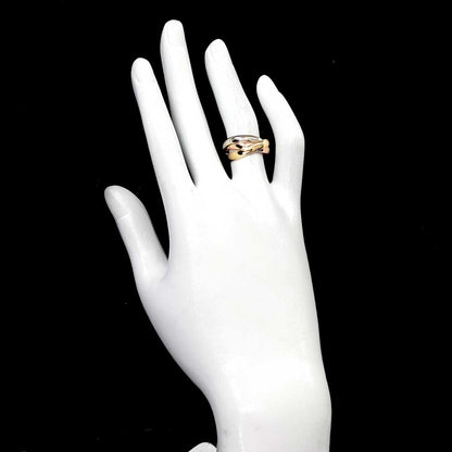 Cartier Trinity 50 Ring 18k YG WG PG Triple Strand Suri Gold 750 — view 7