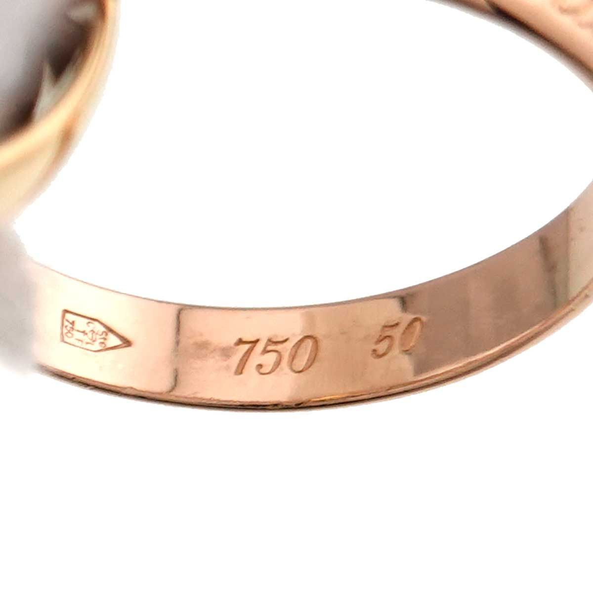 Cartier Trinity 50 Ring 18k YG WG PG Triple Strand Suri Gold 750 — view 3