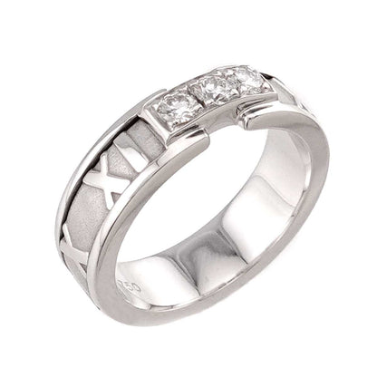 Tiffany & Co Atlas Ring Diamond 18k WG White Gold 750 — view 4