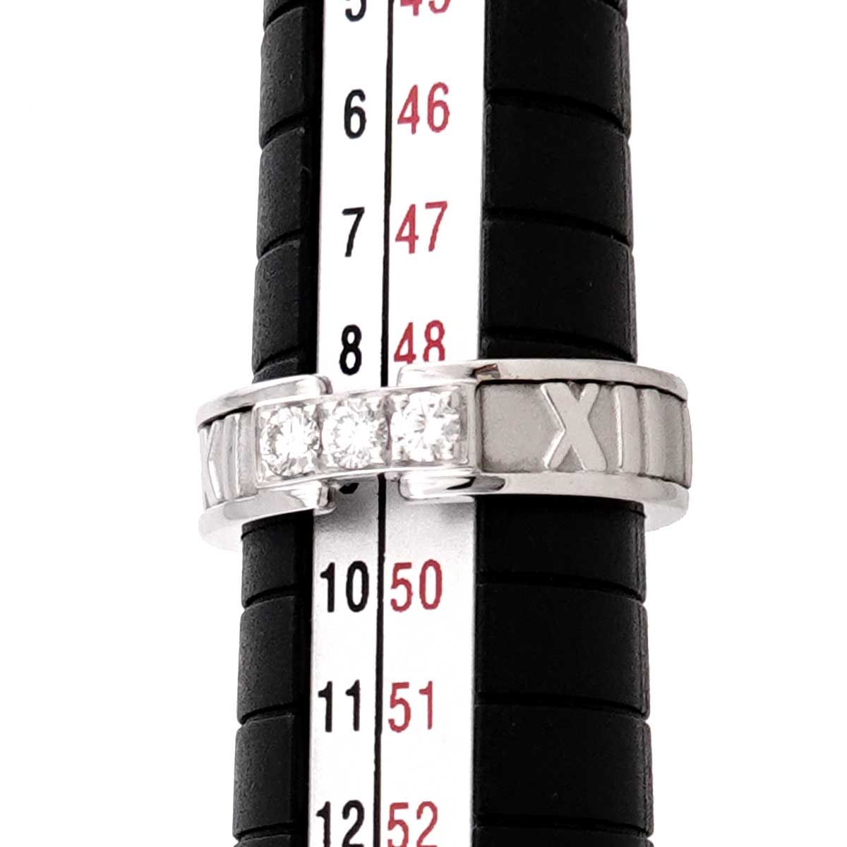 Tiffany & Co Atlas Ring Diamond 18k WG White Gold 750 — view 5