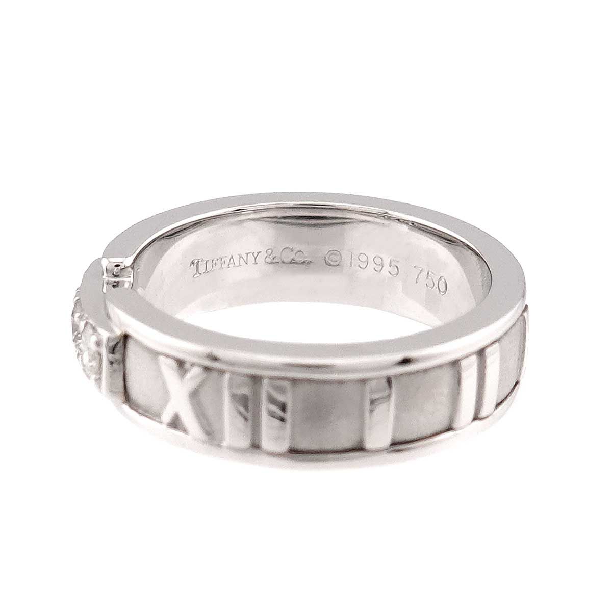 Tiffany & Co Atlas Ring Diamond 18k WG White Gold 750 — view 3