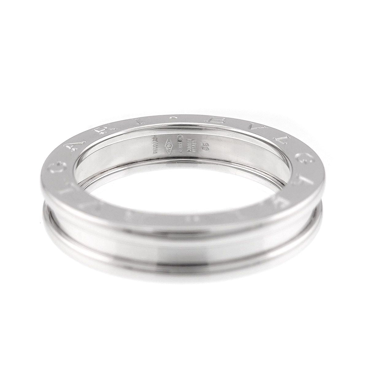 Bvlgari Band 55 Ring 18k WG White Gold — view 3