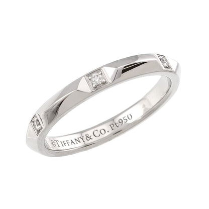 Tiffany & Co True Band Ring Diamond Pt Platinum — view 4