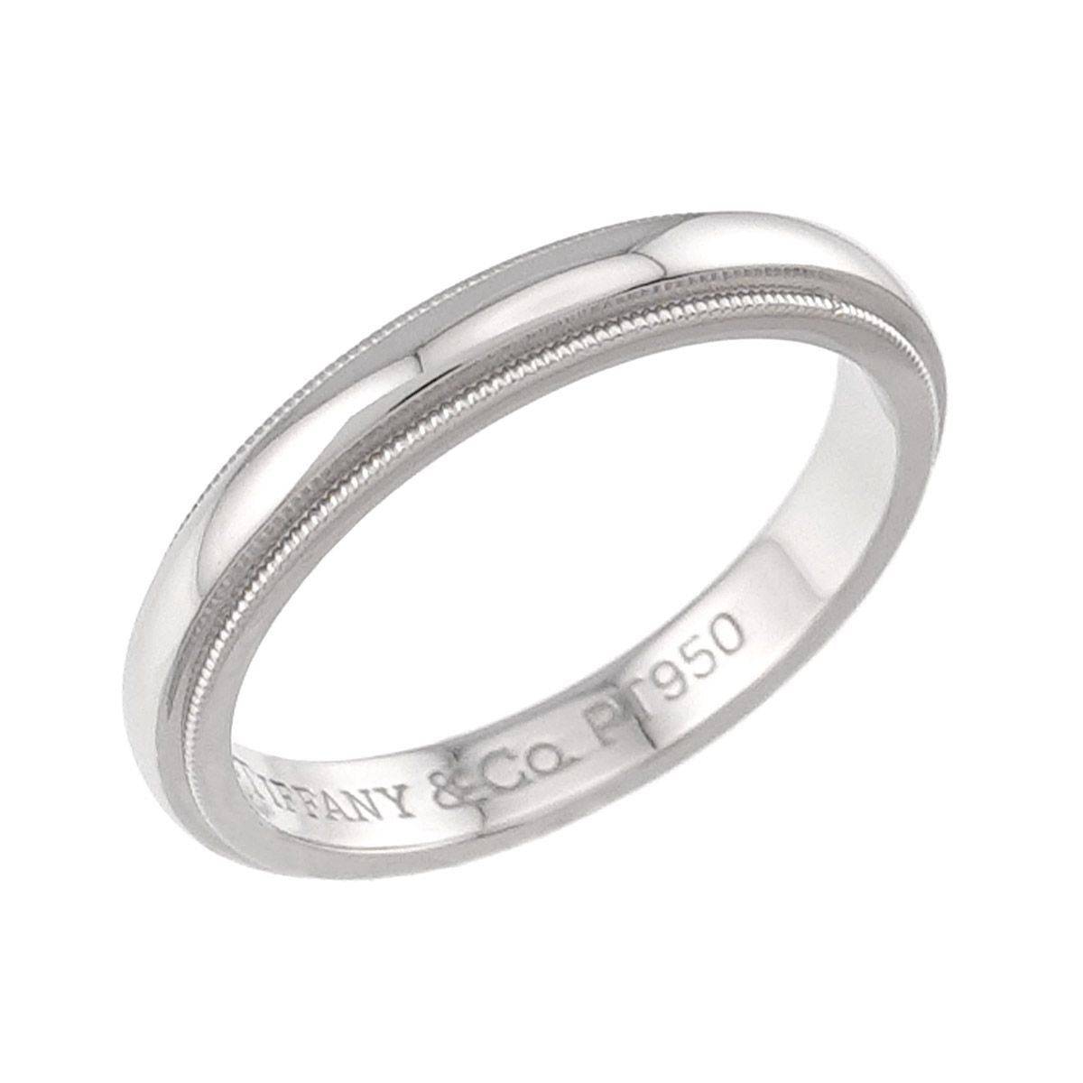 Tiffany & Co Milgray Ring Pt Platinum Together Milgrain — view 4