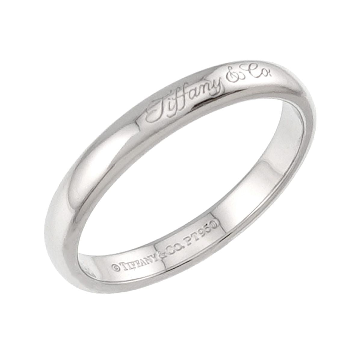 Tiffany & Co Lucida Notes Band Ring Pt Platinum — view 4