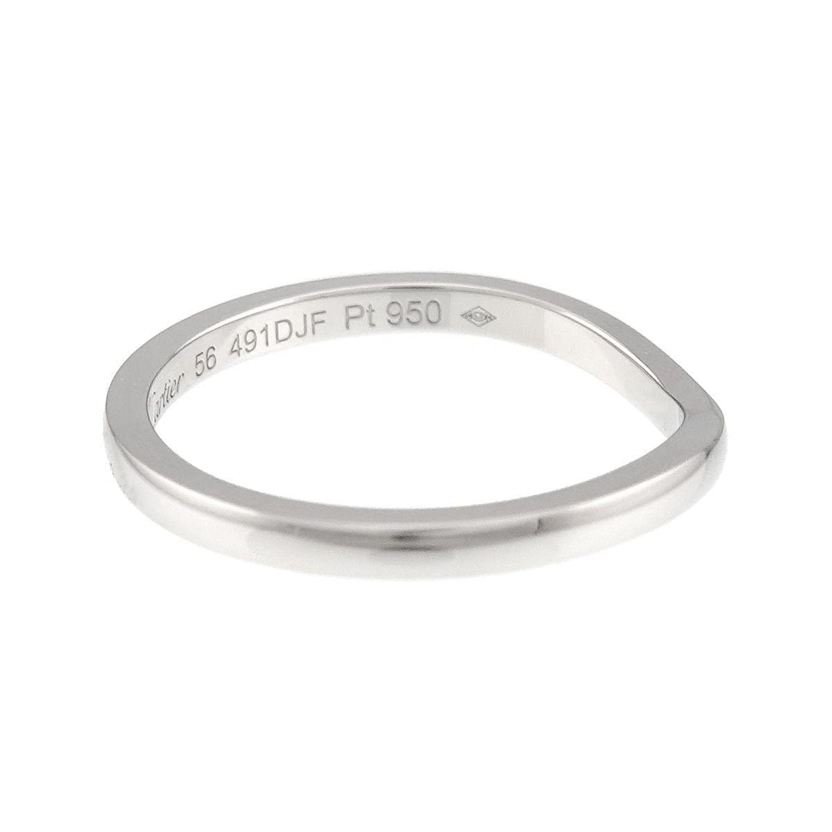 Cartier Ballerina Curve 56 Ring 2 Pt Platinum — view 4
