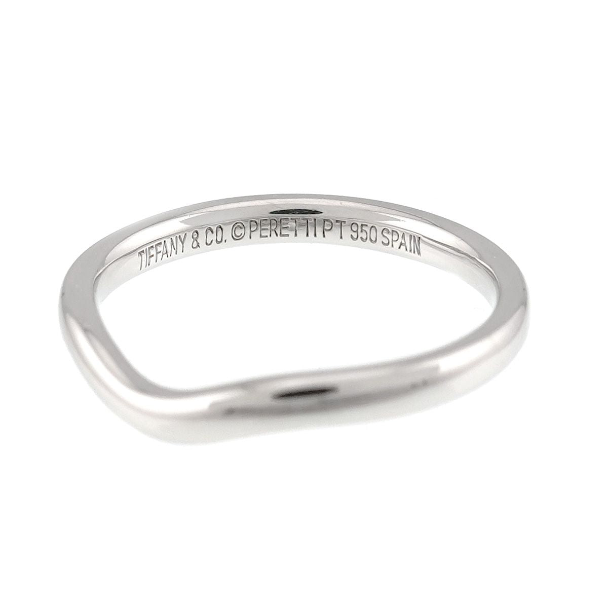 Tiffany & Co Curved Band Ring Pt Platinum — view 3