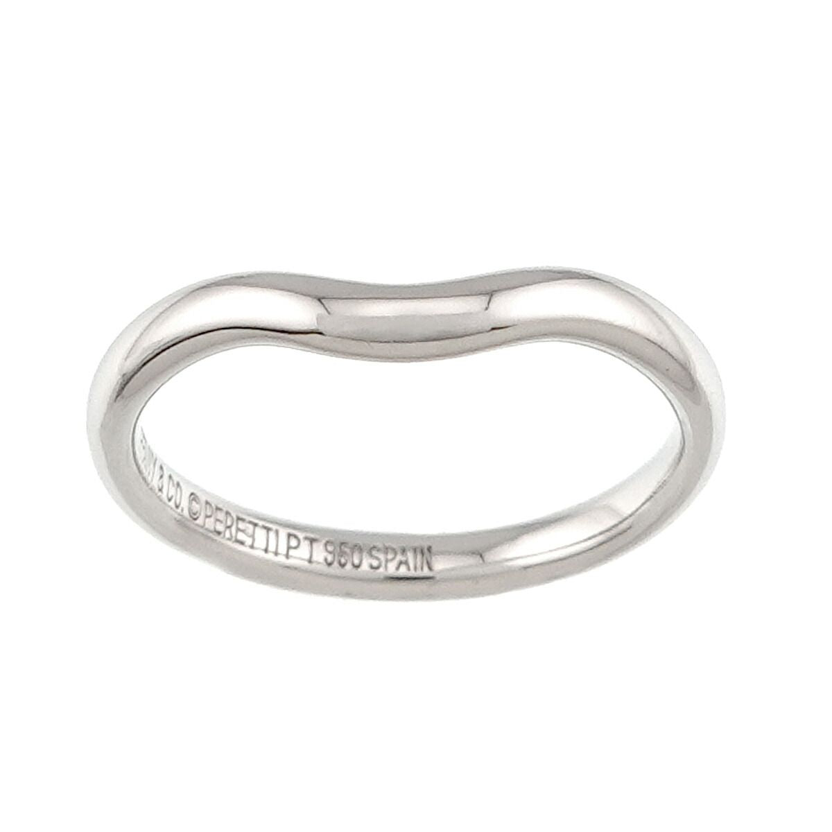 Tiffany & Co Curved Band Ring Pt Platinum — view 2