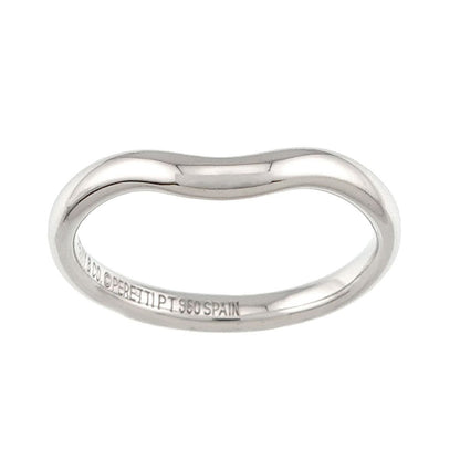 Tiffany & Co Curved Band Ring Pt Platinum — view 2