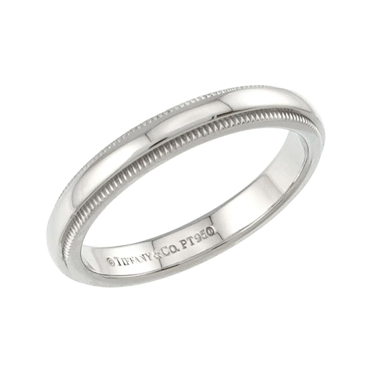 Tiffany & Co Milgray Ring Pt Platinum Together Milgrain — view 4