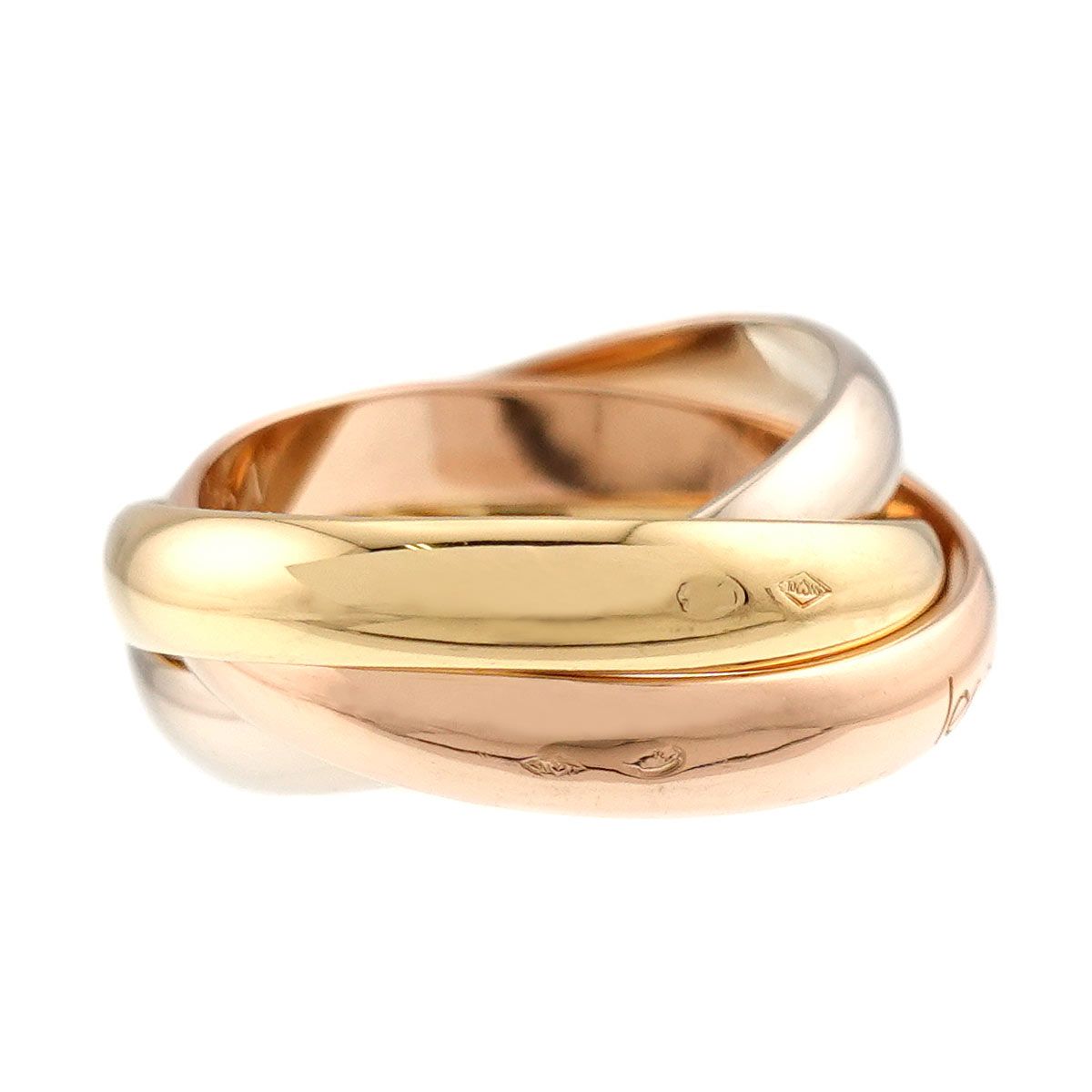 Cartier Trinity 51 Ring 18k YG WG PG Triple Strand Suri Gold 750 — view 5