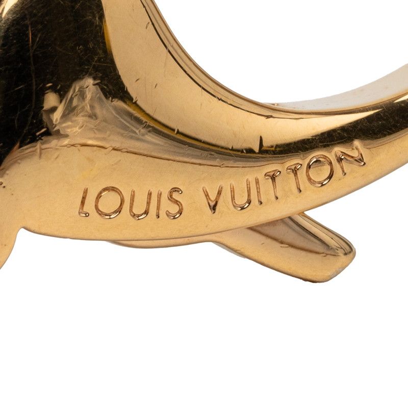 Louis Vuitton Porte Cles Taysienne Bag Charm Key Holder Gold Gray Plated — view 4