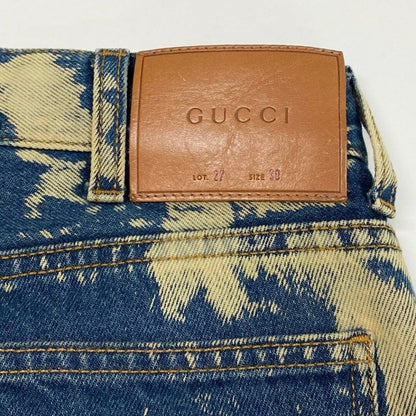 Gucci Studded Bree Denim Michele Cotton Pants — view 8