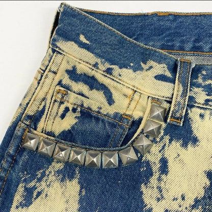 Gucci Studded Bree Denim Michele Cotton Pants — view 7