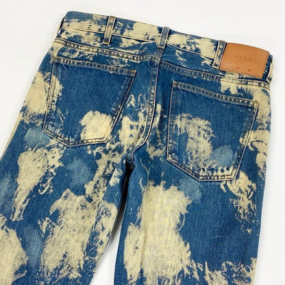 Gucci Studded Bree Denim Michele Cotton Pants — view 5
