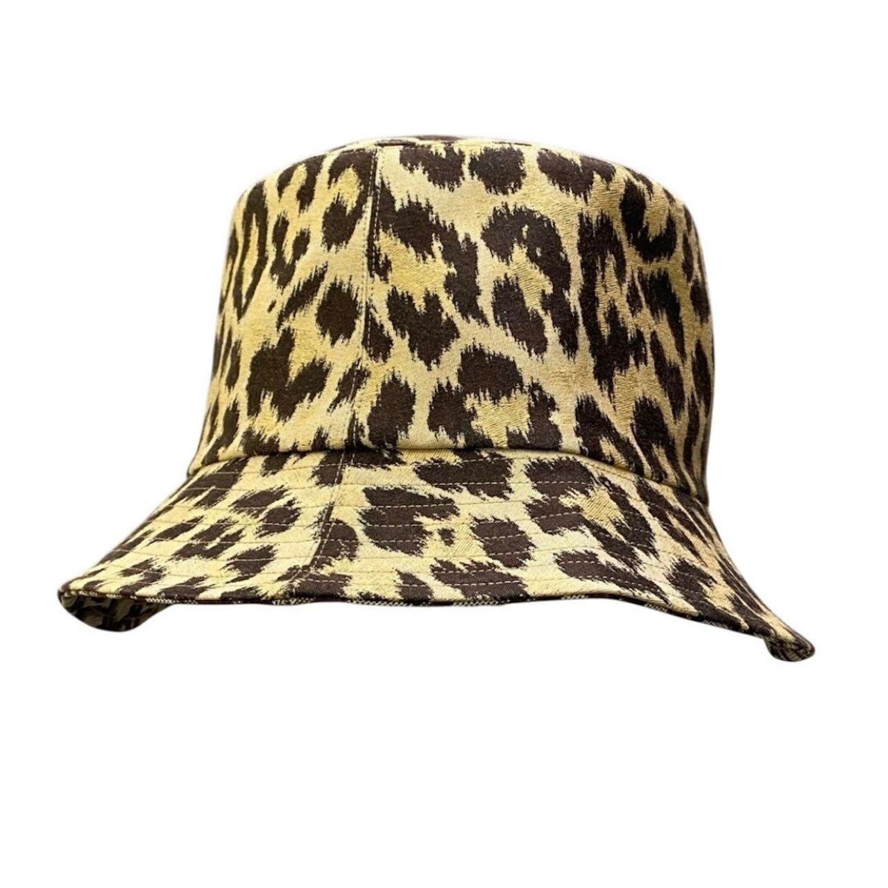Dior Leopard Trotter Reversible Bucket Hat Brown Beige — view 6