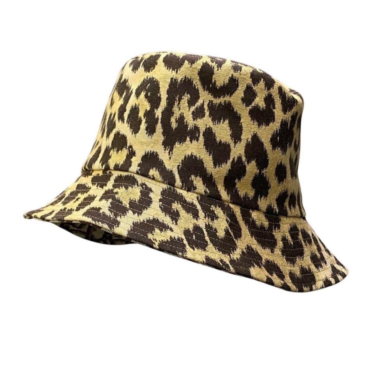 Dior Leopard Trotter Reversible Bucket Hat Brown Beige — view 2
