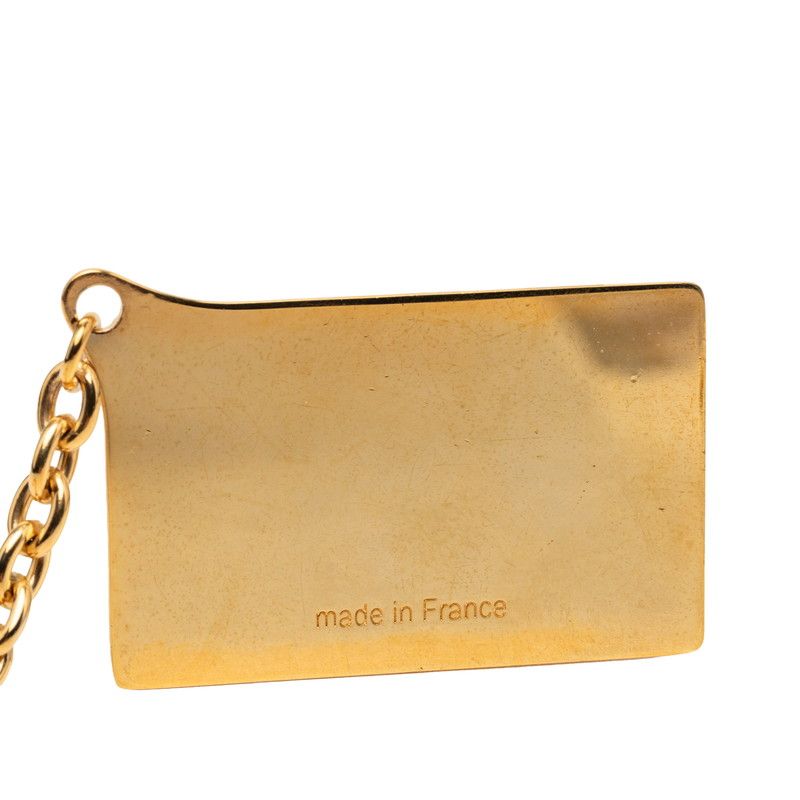 Louis Vuitton Porte Cles Aventure Chain Key Holder Plate Charm Gold Plated — view 4
