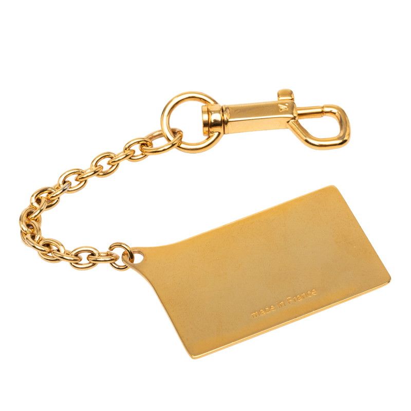 Louis Vuitton Porte Cles Aventure Chain Key Holder Plate Charm Gold Plated — view 2