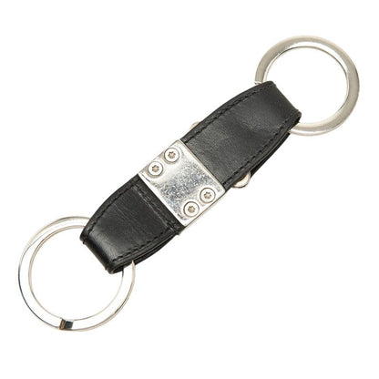 Louis Vuitton Nomad Porte Cles Vale Key Ring Black Silver Leather Metal — view 2