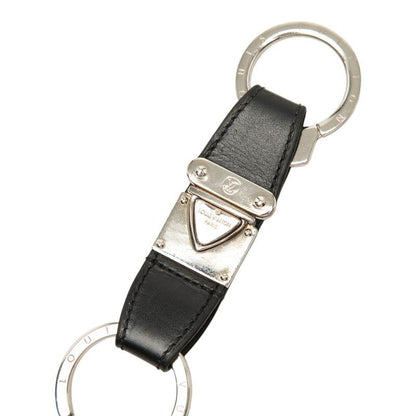 Louis Vuitton Nomad Porte Cles Vale Key Ring Black Silver Leather Metal — view 3
