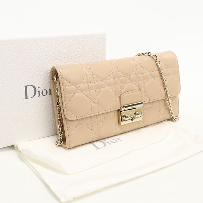 Dior Chain Wallet Lambskin