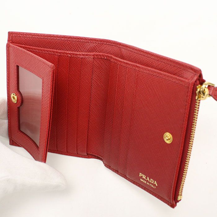 Prada Saffiano Leather Qwa Bifold Wallet — view 5
