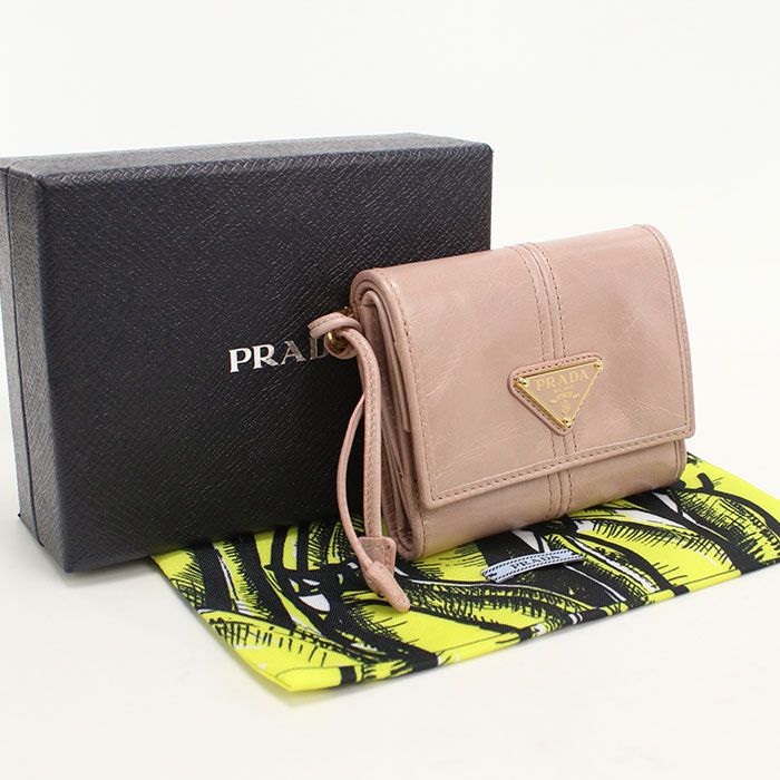 Prada Trifold Wallet Leather
